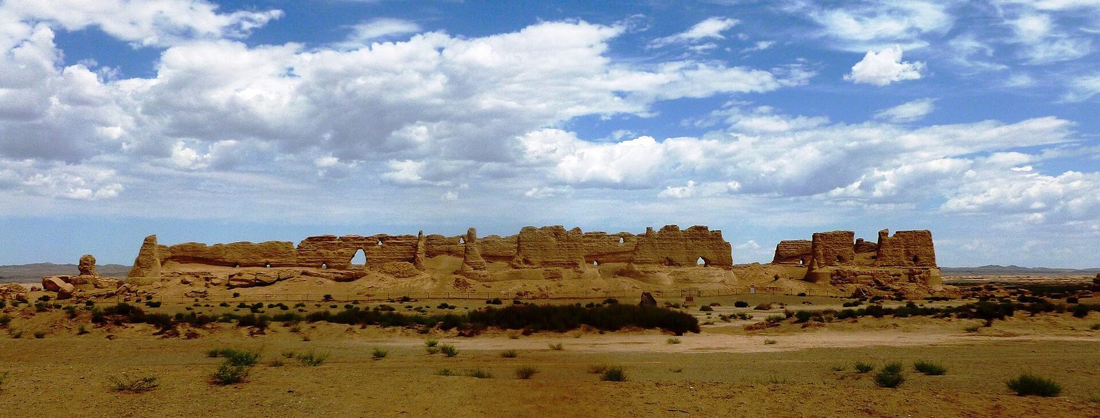 I took this photo myself in 2011. It shows the main Han Dynasty granary between Dunhuang and the Jade Gate - an important supply center for the ancient Silk Rou