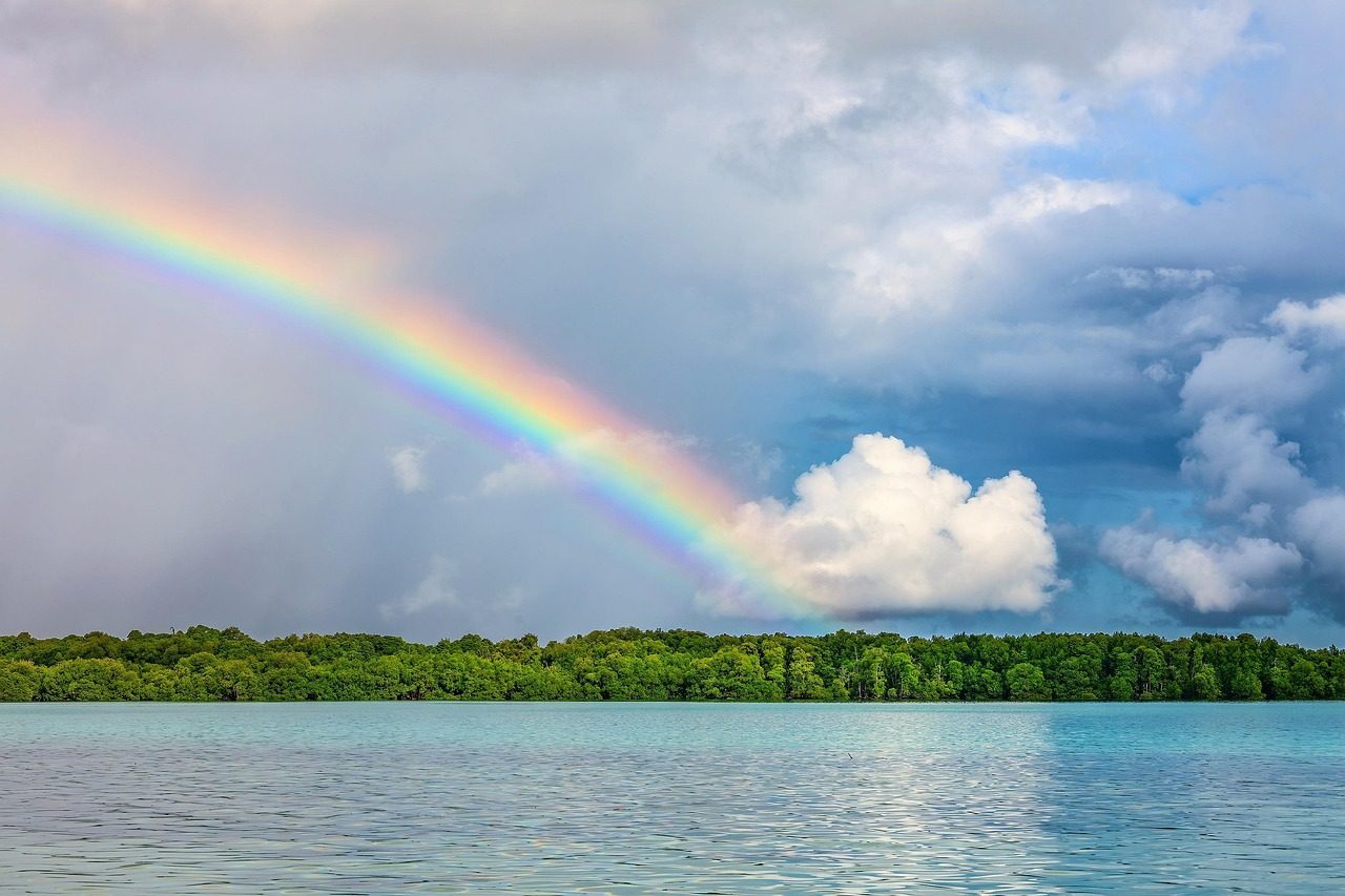 landscape  rainbow  tropical  atoll  lagoon  nature background  beautiful nature  widi archipelago  indonesia  nature  hd wallpapers  hd wallpaper  nature wallp