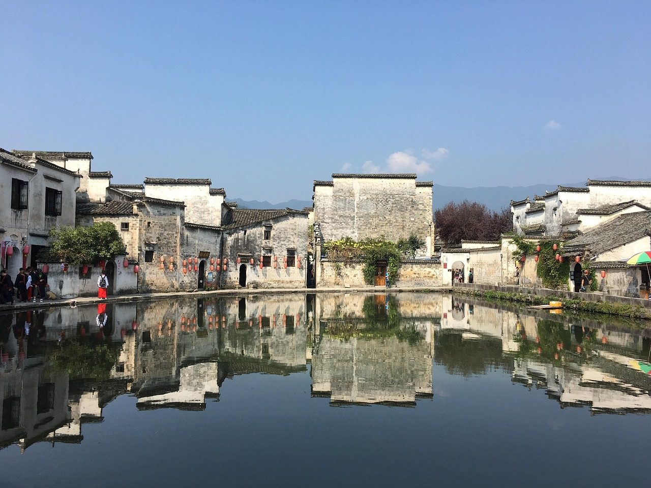 hongcun reflection blue sky hongcun hongcun hongcun hongcun hongcun China Huangshan City Anhui