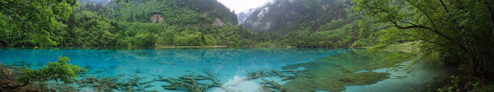 Lake Wuhuahai, Jiuzhaigou Valley, Sichuan, China
Landslides & mud-rock flows dammed a glacial valley and led to the travertine expanse we see today.

A mix of t
