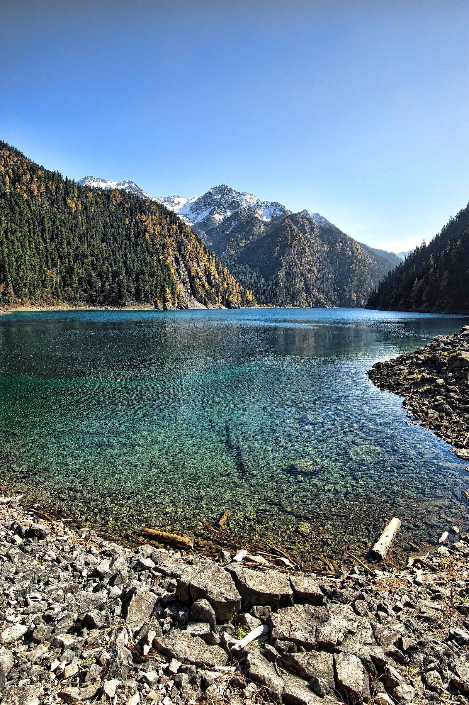jiuzhaigou valley long lake 长海, Cháng Hǎi zechawa valley 则查洼沟 sichuan china 2011 autumn fall